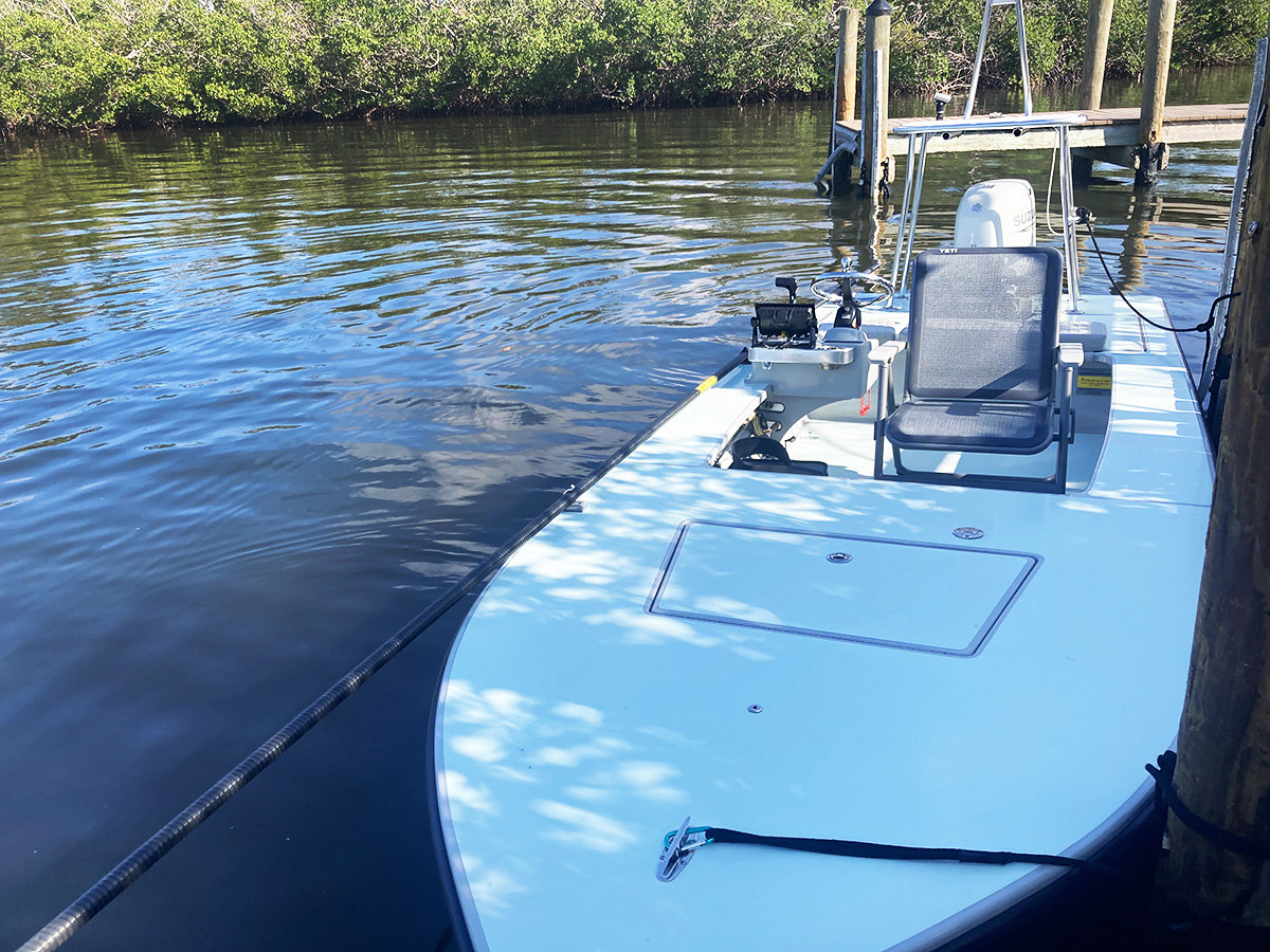 hells bay waterman with yeti chair